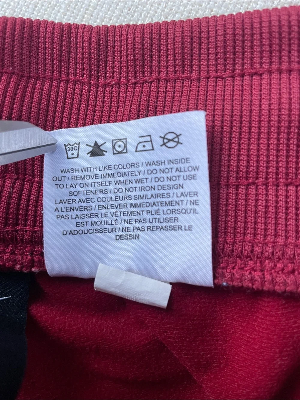 Nike Women’s Burgundy Joggers with Pink Piping Medium
